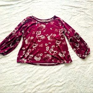 ABSOLUTELY FAMOUS FLORAL PRINT TOP (Sz 2X)
